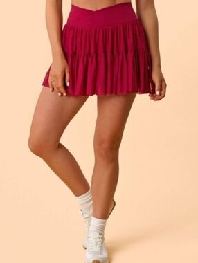 Blogilates Ballerina Skort 3X Burgundy